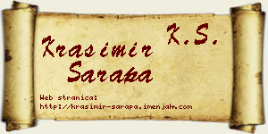 Krasimir Sarapa vizit kartica